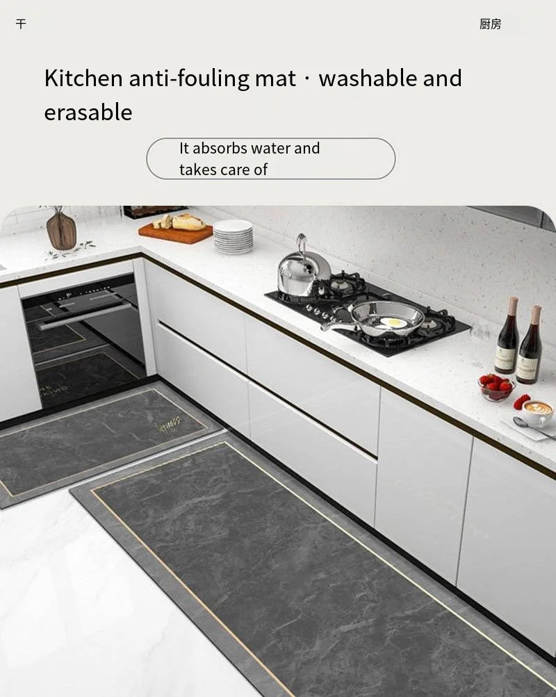 American Retro Diatomite Kitchen Runner (1 or 2-Pack) - Oil Proof & Washable