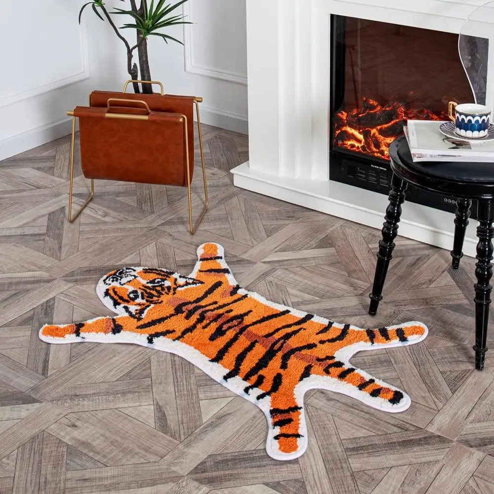 Tiger Shaped Area Rug - Soft & Non-Slip Cartoon Mat for Bedroom & Living Room
