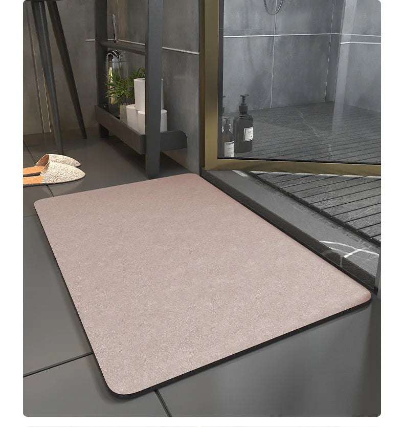 Diatomaceous Earth Bath Mat - Super Absorbent Quick-Dry & Non-Slip Bathroom Rug