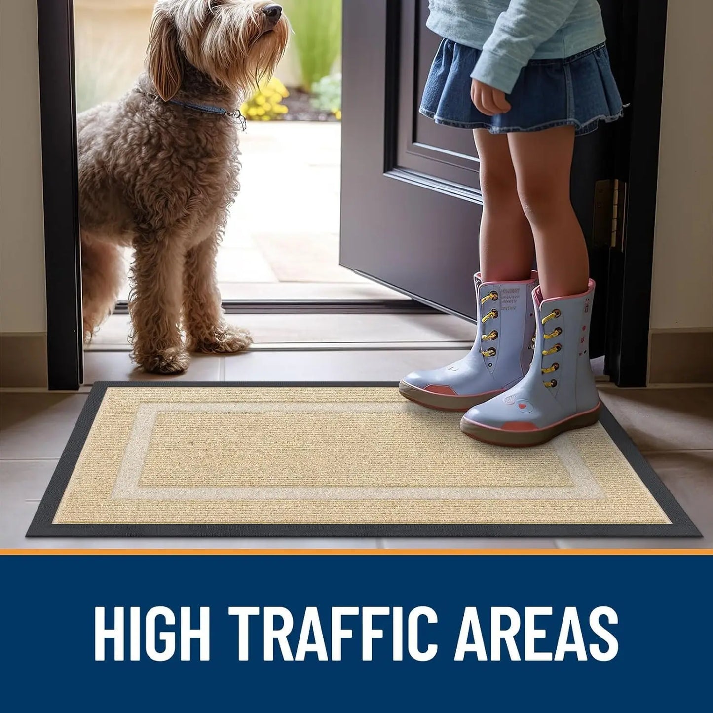 Low-Profile Doormat - High Quality Non-Slip Indoor/Outdoor Welcome Mat