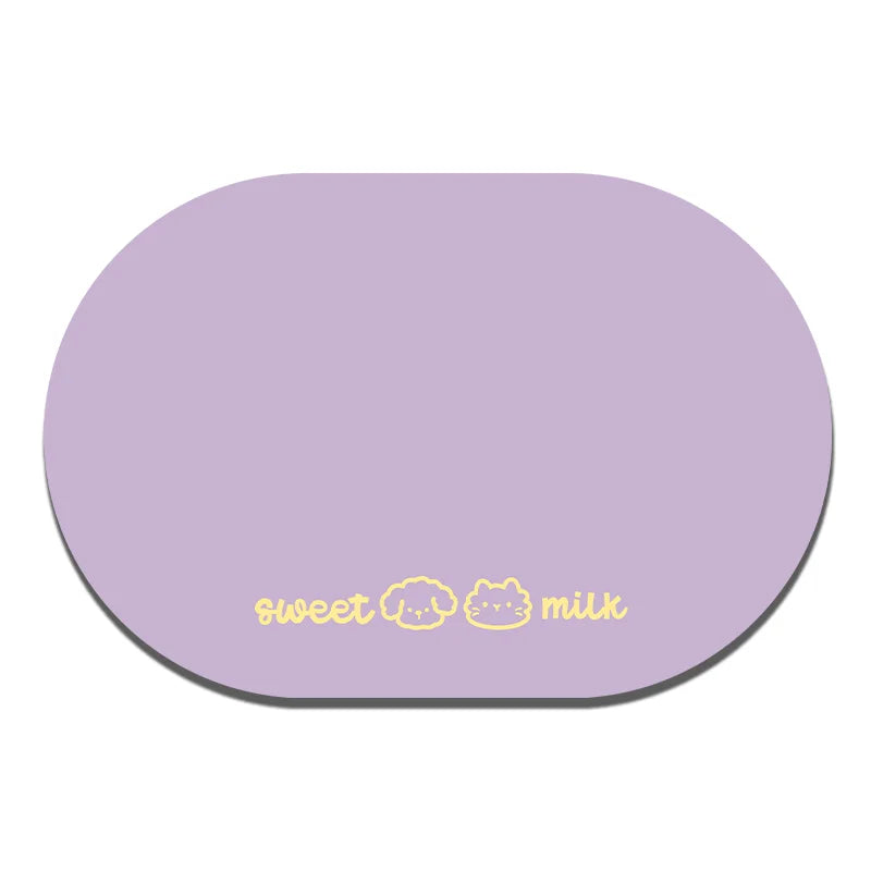 Non-Slip Pet Feeding Mat - Absorbent & Quick-Dry Tray for Dog and Cat Bowls