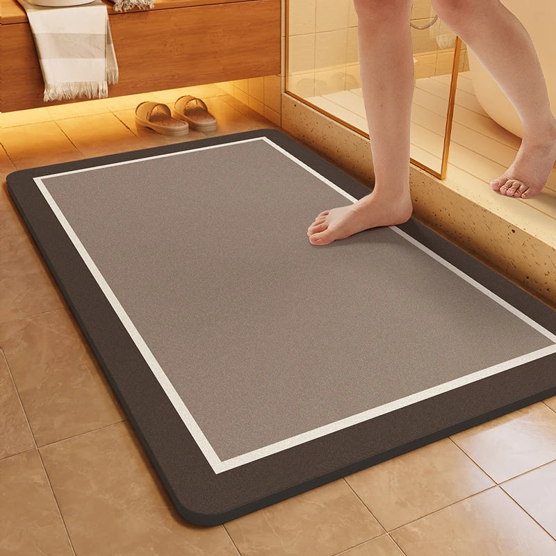 Thickened Diatomite Bath Mat - Super Absorbent, Quick-Dry & Non-Slip