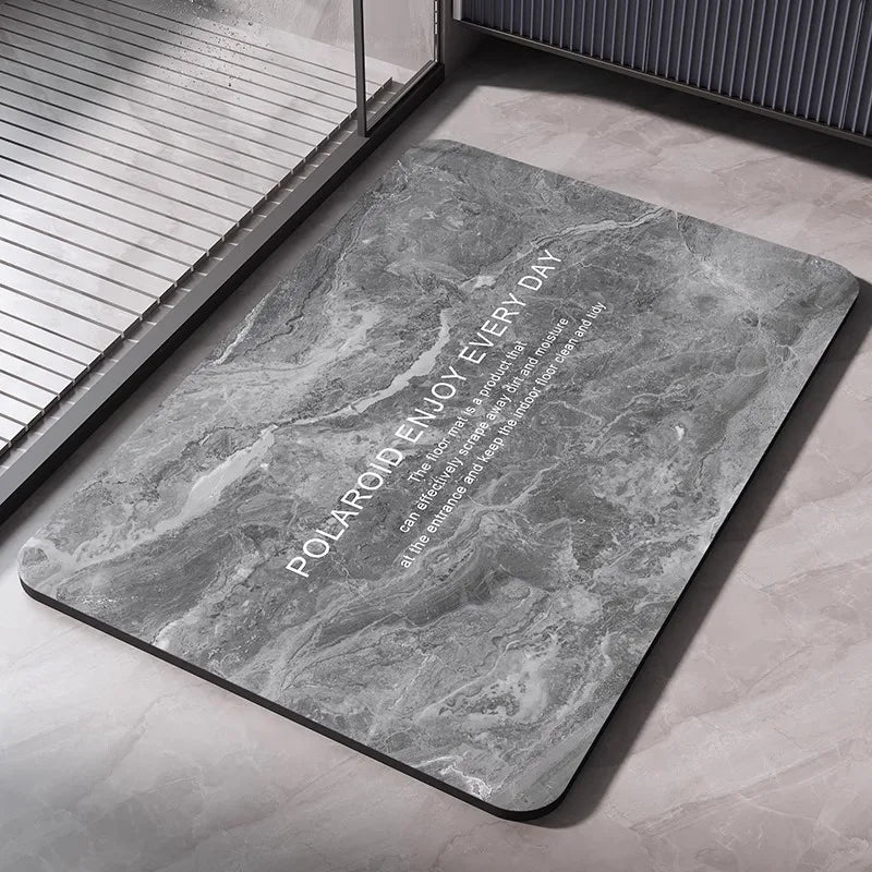 Diatomaceous Earth Bath Mat - Super Absorbent & Quick-Dry Non-Slip Bathroom Floor Mat