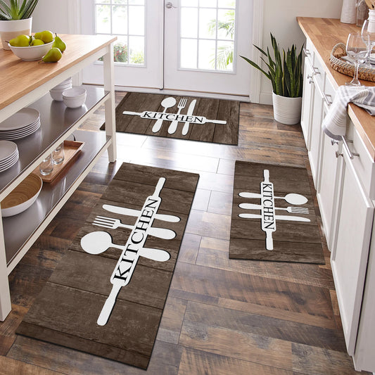 Oil & Water Absorbent Kitchen Mat - Non-Slip Floor Pad for Sink & Stove