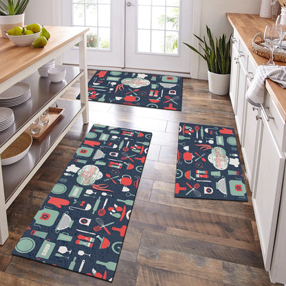 Oil & Water Absorbent Kitchen Mat - Non-Slip Floor Pad for Sink & Stove