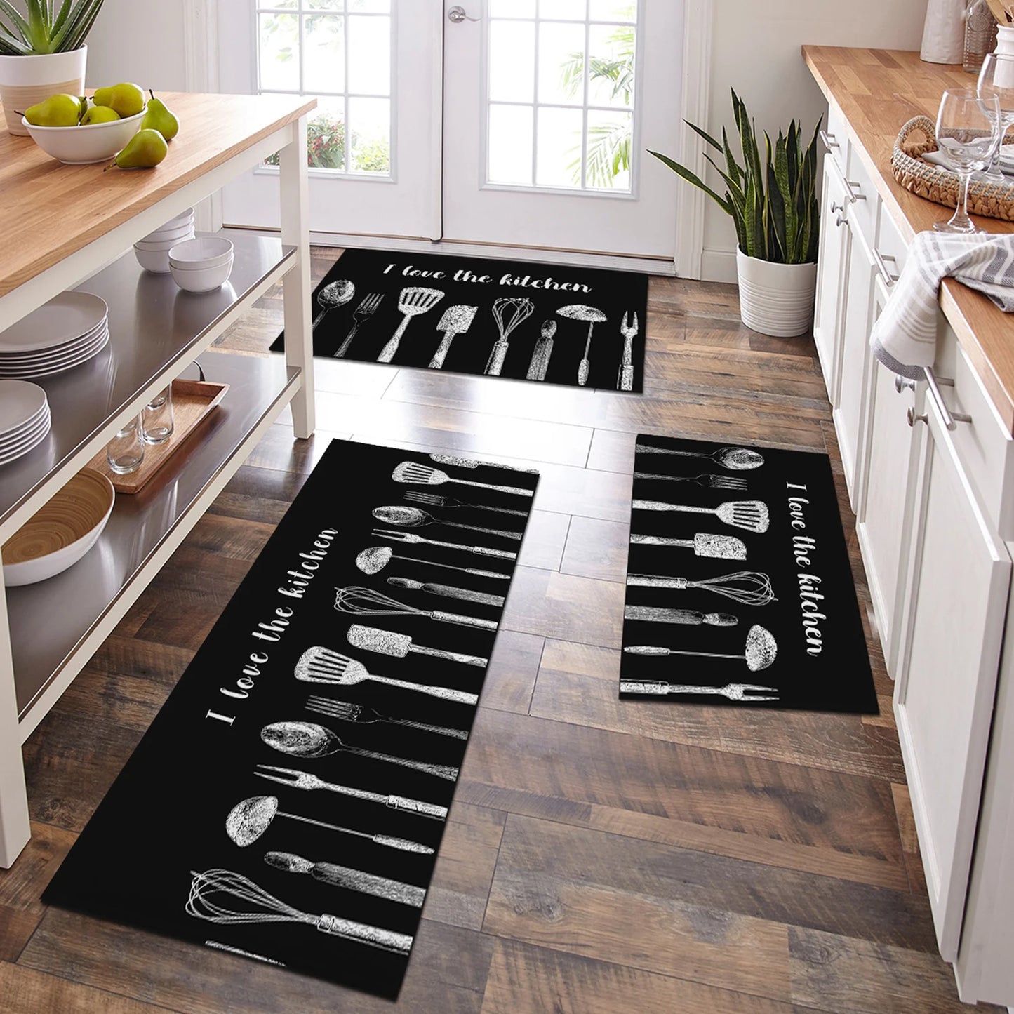 Oil & Water Absorbent Kitchen Mat - Non-Slip Floor Pad for Sink & Stove