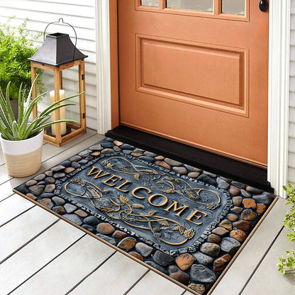 Luxury Vintage Doormat - Washable Low-Pile Rug for Entrance & Hallway