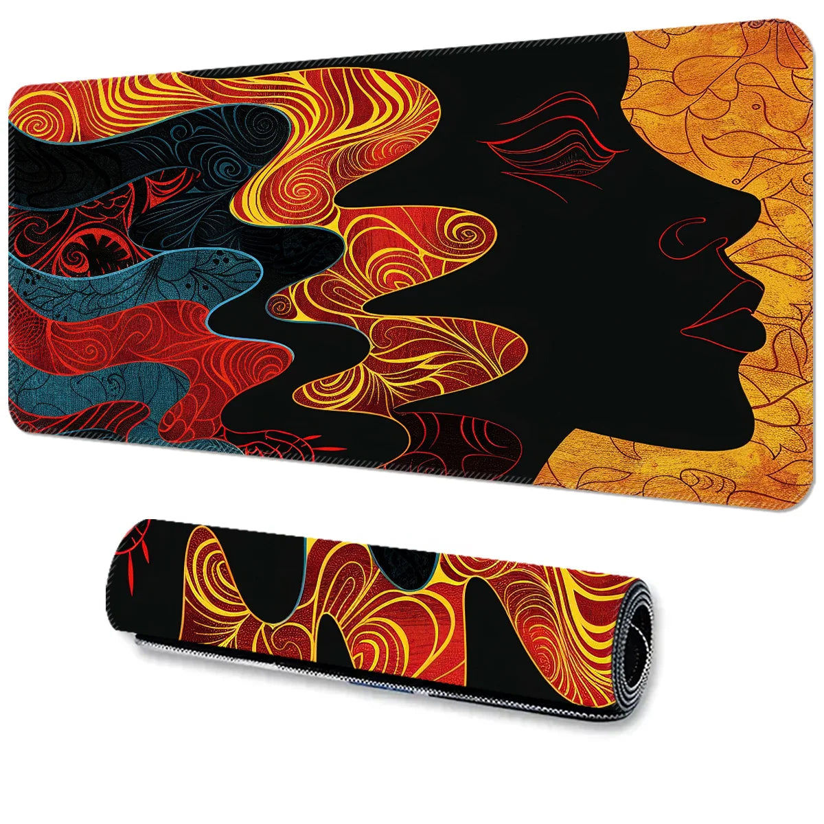 Custom Large Gaming Mouse Pad, XXL Desk Mat with Stitched Edges, Rubber Non-Slip Computer Pad for CF LOL, Office Desk Cover