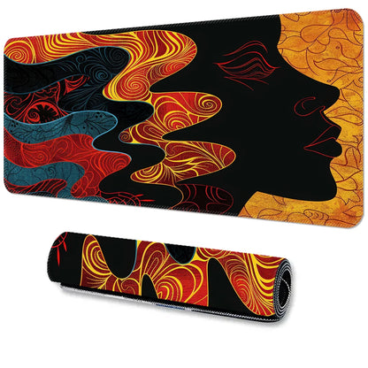 Custom Large Gaming Mouse Pad, XXL Desk Mat with Stitched Edges, Rubber Non-Slip Computer Pad for CF LOL, Office Desk Cover