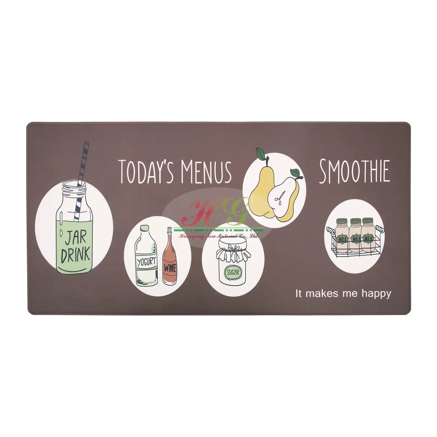 Modern Fruit Kitchen Mat - Non-Slip, Waterproof & Machine Washable Rug