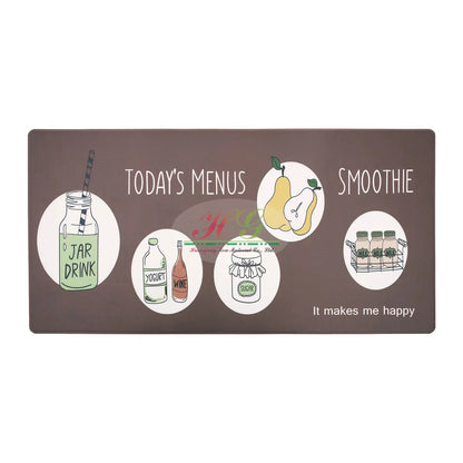 Modern Fruit Kitchen Mat - Non-Slip, Waterproof & Machine Washable Rug