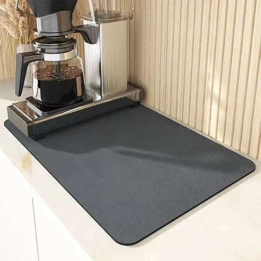 Modern Diatomite Mat Set - Quick-Dry & Easy Clean for Coffee Bar, Door & Bathroom