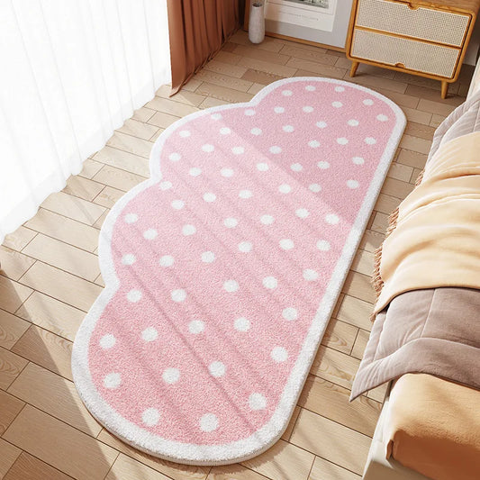Cloud Print Kids Rug - Soft Cartoon Faux Cashmere Carpet for Nursery & Bedroom