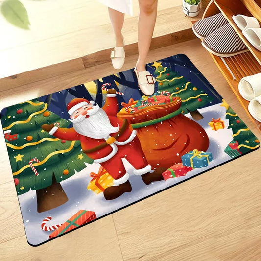 Christmas Diatomite Doormat - Quick-Dry, Absorbent & Non-Slip for Toilet Door