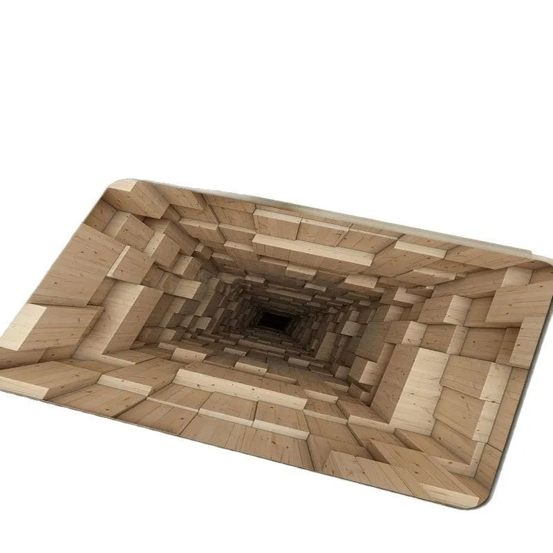 3D Illusion Doormat - Modern Abstract Abyss Design for Entrance & Gaming Room