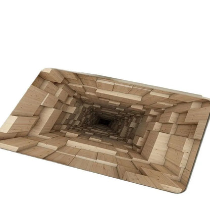3D Illusion Doormat - Modern Abstract Abyss Design for Entrance & Gaming Room