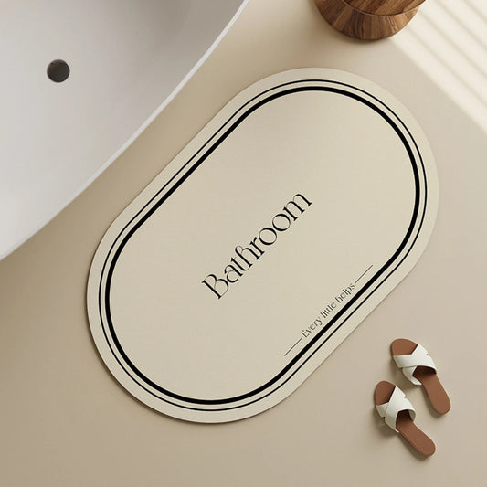 Diatomite Bath Mat - Super Absorbent & Non-Slip for Bathroom, Shower, and Porch