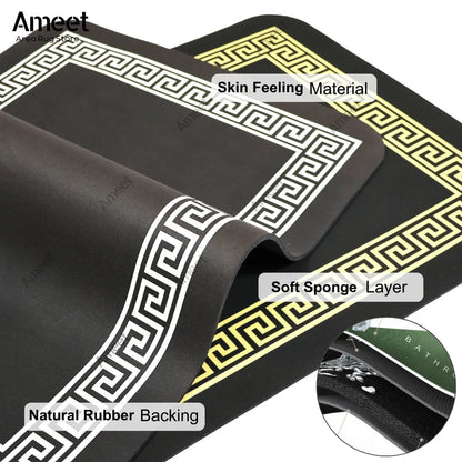 Luxury Absorbent Bath Mat - Non-Slip Kitchen & Bathroom Rug, Machine Washable