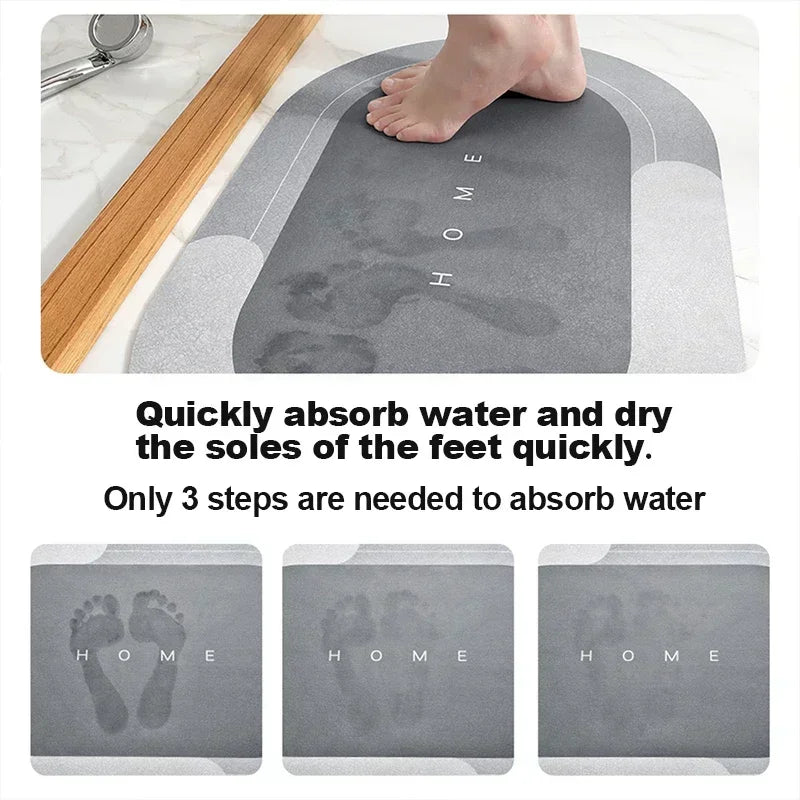 Premium Absorbent Floor Mat - Quick-Dry, Non-Slip & Easy Clean for Bathroom, Kitchen, Doorway