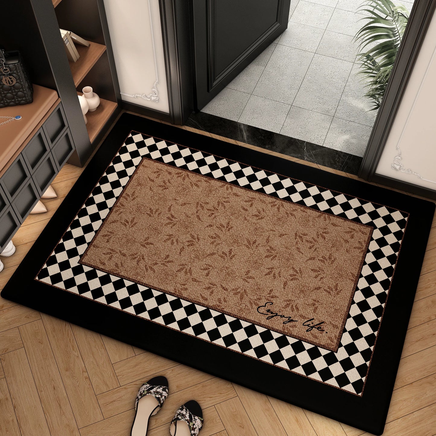 Luxury Lattice Doormat, Dirty Resistant Entrance Mat, Heavy Duty Front Door Carpet, Scraper Floor Mat for Home, Welcome Mat