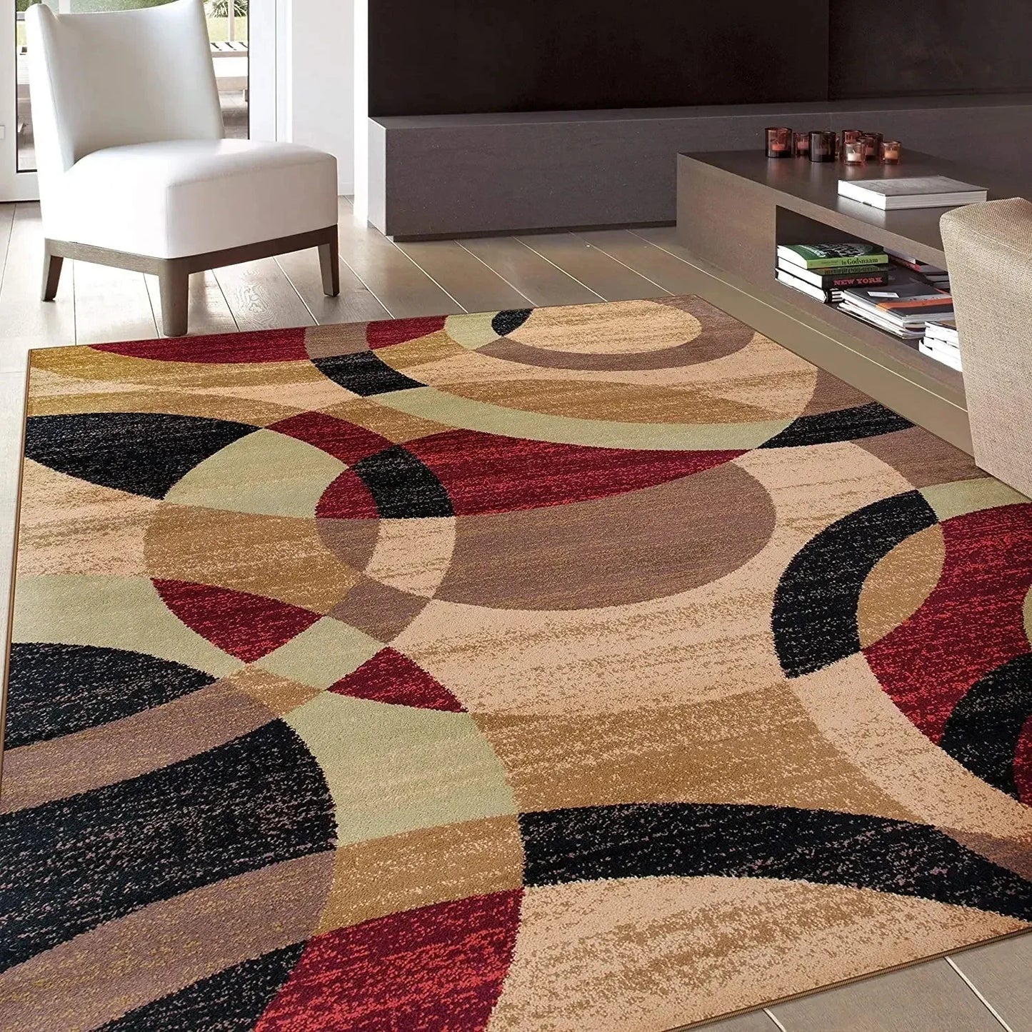 Nordic Geometric Area Rug - Modern Large Carpet for Living Room, Luxury Sofa Decor
