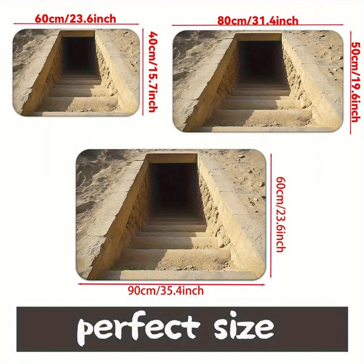 Egyptian Pyramid Doormat - Creative Anti-Slip Mat for Bathroom & Living Room