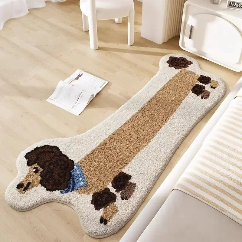 Luxury Plush Runner Rug for Girls Room - Long Faux Cashmere Bedside Carpet