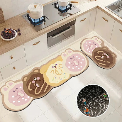 Cartoon Kitchen Mat - Non-Slip & Washable Anti-Fatigue Floor Pad