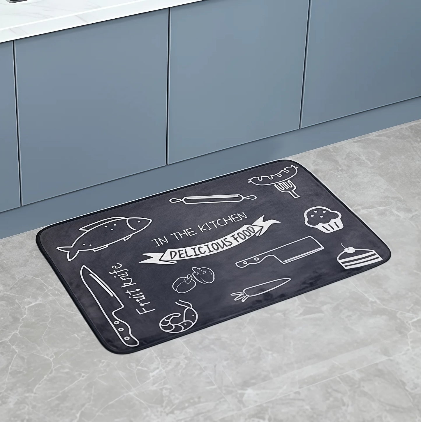 American Country Kitchen Mat - Non-Slip & Absorbent Farmhouse Sink Rug