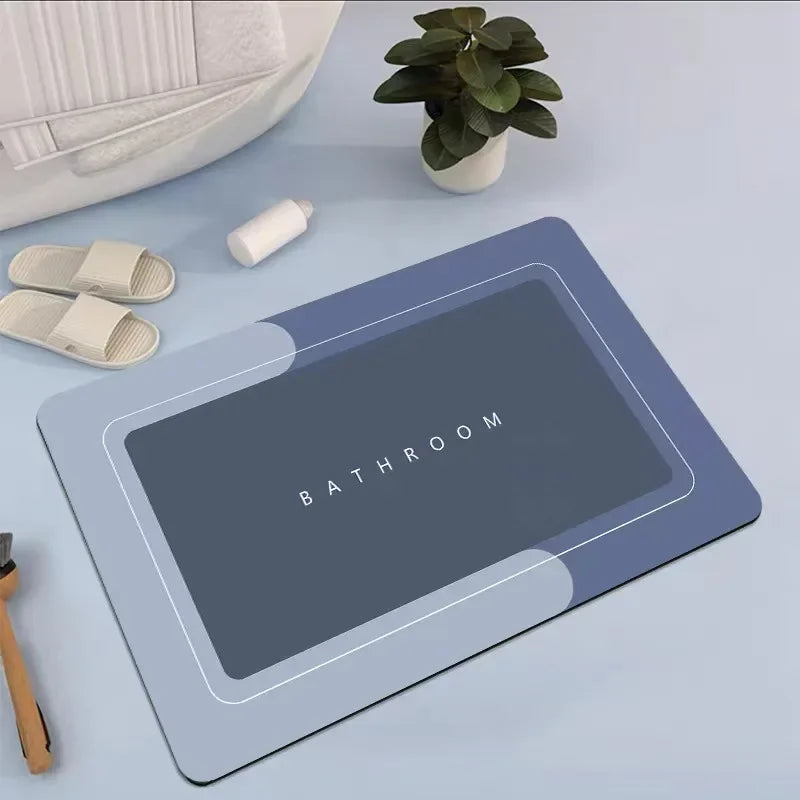 Diatom Mud Bath Mat - Super Absorbent & Fast-Drying Non-Slip Floor Mat for Bathroom