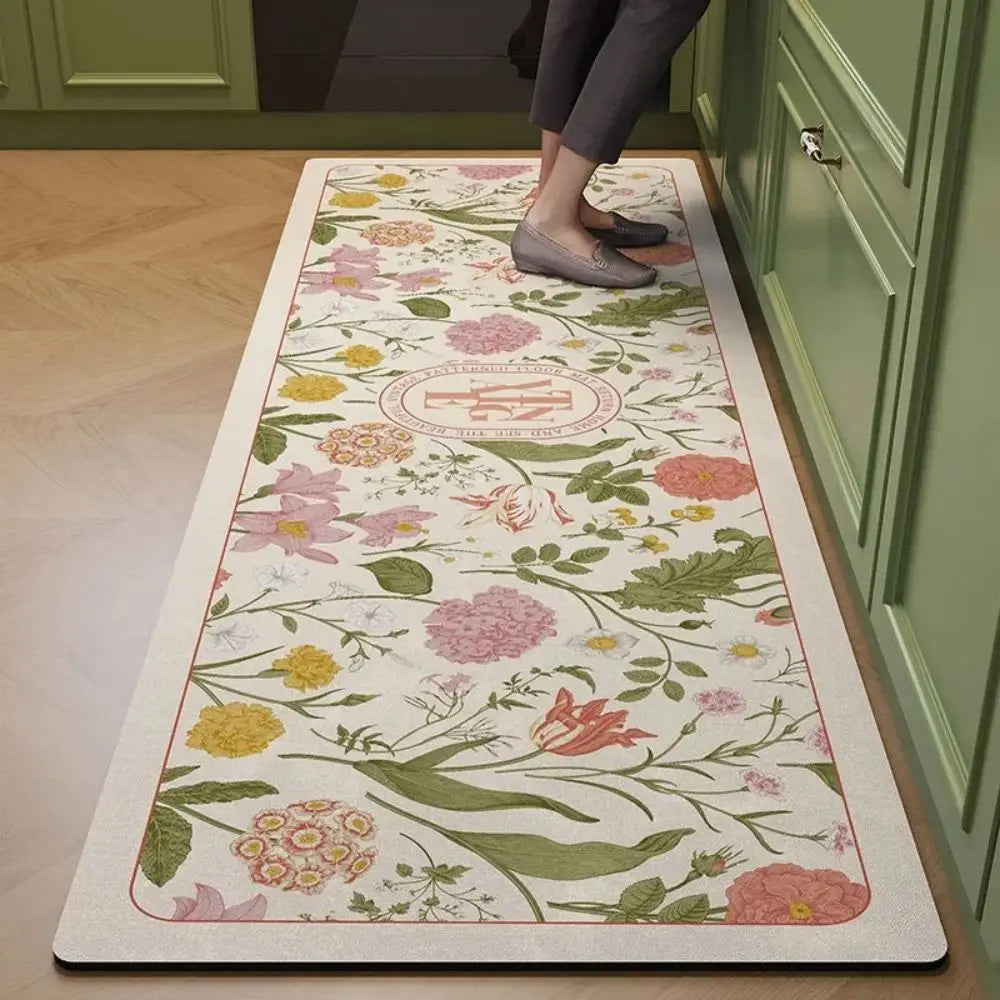Machine Washable Diatomite Kitchen Mat - Quick-Dry, Absorbent & Non-Slip