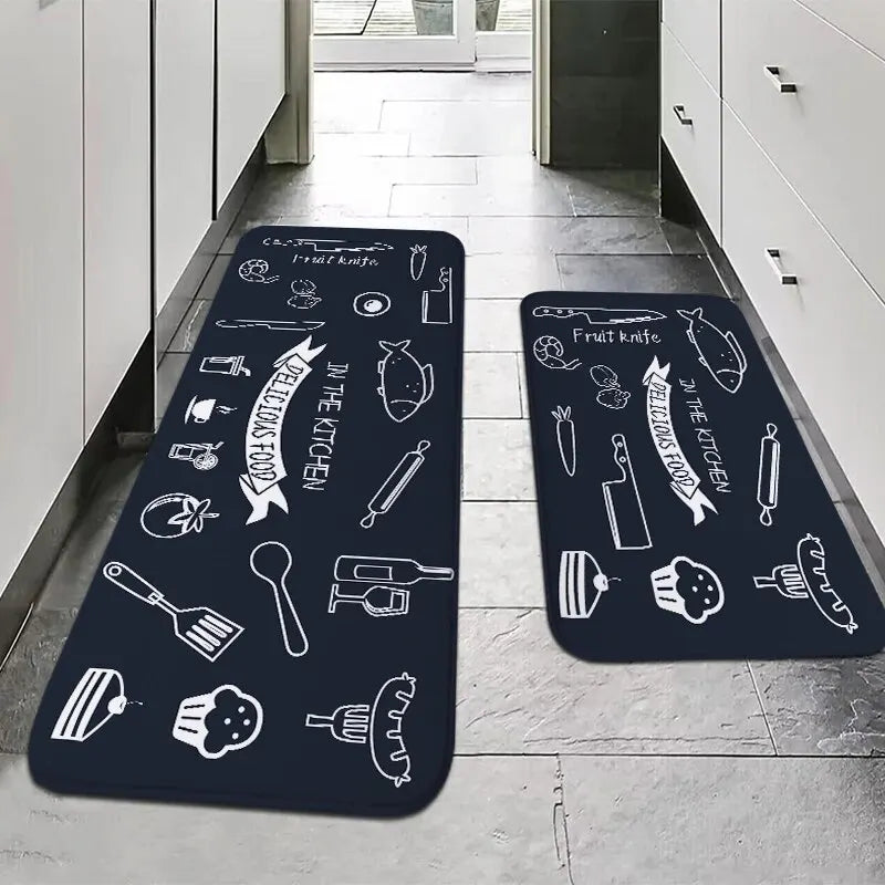 American Country Kitchen Mat - Non-Slip & Absorbent Farmhouse Sink Rug