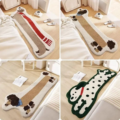 Luxury Plush Runner Rug for Girls Room - Long Faux Cashmere Bedside Carpet