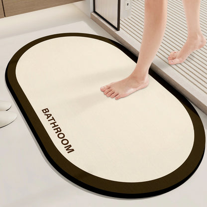 Diatomite Bath Mat - Super Absorbent & Non-Slip Foot Mat for Bathroom and Toilet