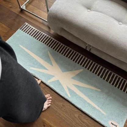 Polygonal Star Floor Mat - Bohemian Style Rug for Bedside, Bay Window & Nursery