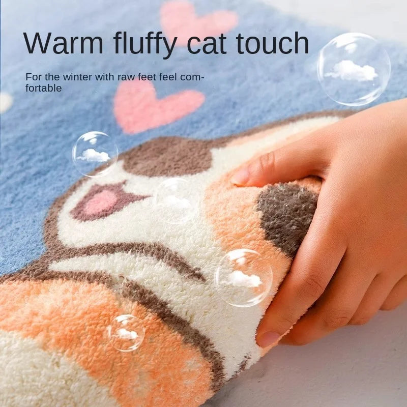 Panda Plush Bath Mat - Super Absorbent & Non-Slip Faux Cashmere Rug