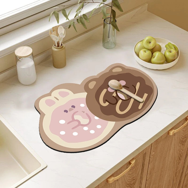 Cartoon Kitchen Mat - Non-Slip & Washable Anti-Fatigue Floor Pad