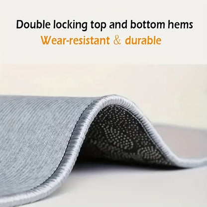 Semi-Circle Crystal Velvet Doormat - Plush, Non-Slip & Wear-Resistant Entrance Mat