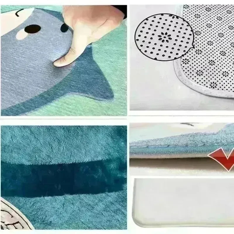 Grid Pattern Washable Rug - Super Soft & Non-Slip Area Carpet for Modern Living Room