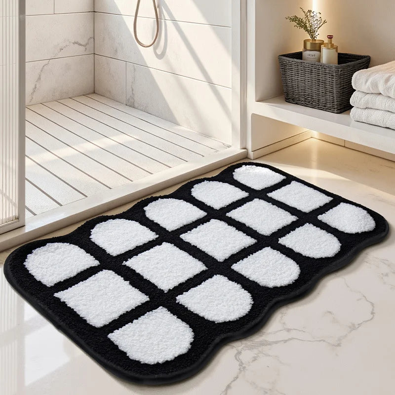 Thick Absorbent Bath Mat - Super Soft & Non-Slip Bathroom Rug for Shower and Toilet