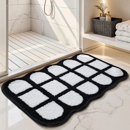 Thick Absorbent Bath Mat - Super Soft & Non-Slip Bathroom Rug for Shower and Toilet