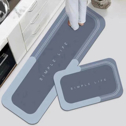 Diatomite Kitchen & Bath Mat - Waterproof, Non-Slip & Anti-Foul Floor Pad