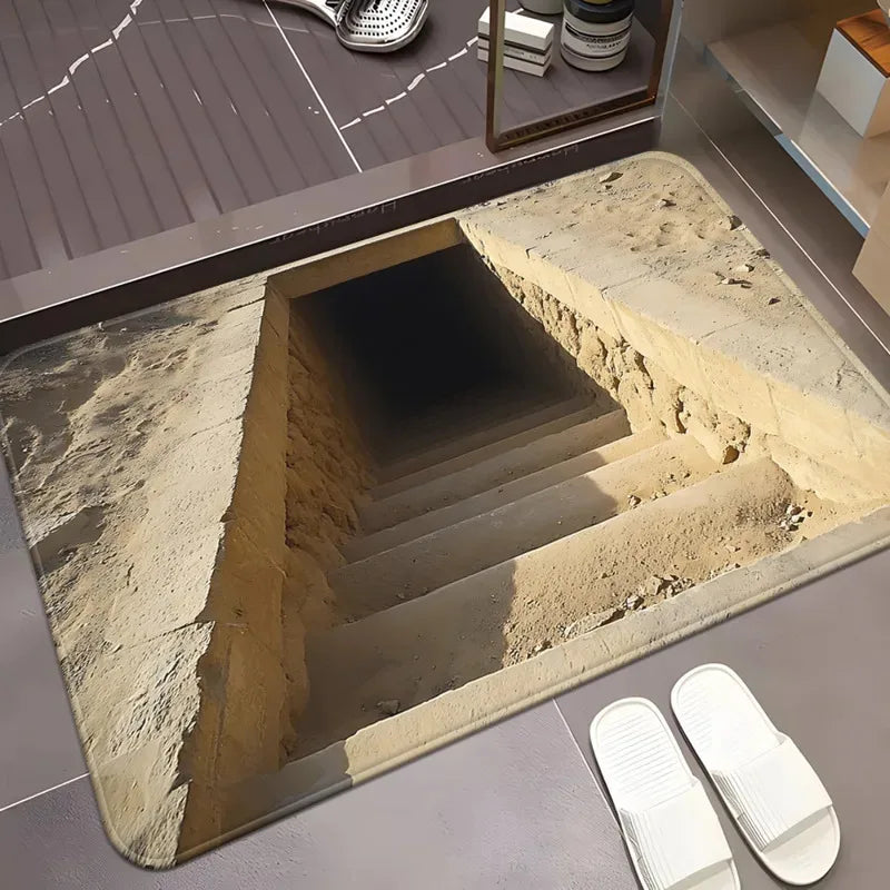 Egyptian Pyramid Doormat - Creative Anti-Slip Mat for Bathroom & Living Room
