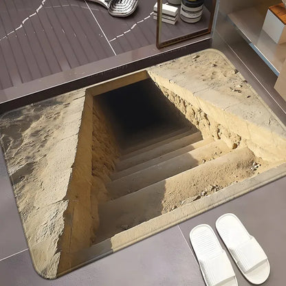 Egyptian Pyramid Doormat - Creative Anti-Slip Mat for Bathroom & Living Room