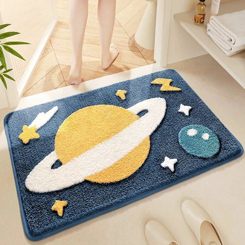Cute Cartoon Bath Mat - Waterproof & Non-Slip Rug for Bathroom and Toilet