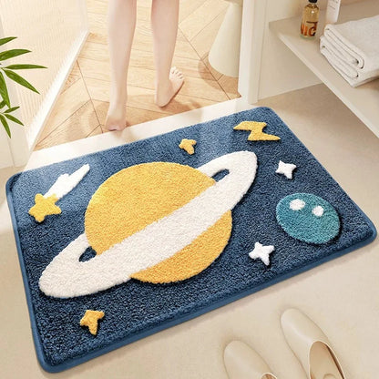 Cute Cartoon Bath Mat - Waterproof & Non-Slip Rug for Bathroom and Toilet