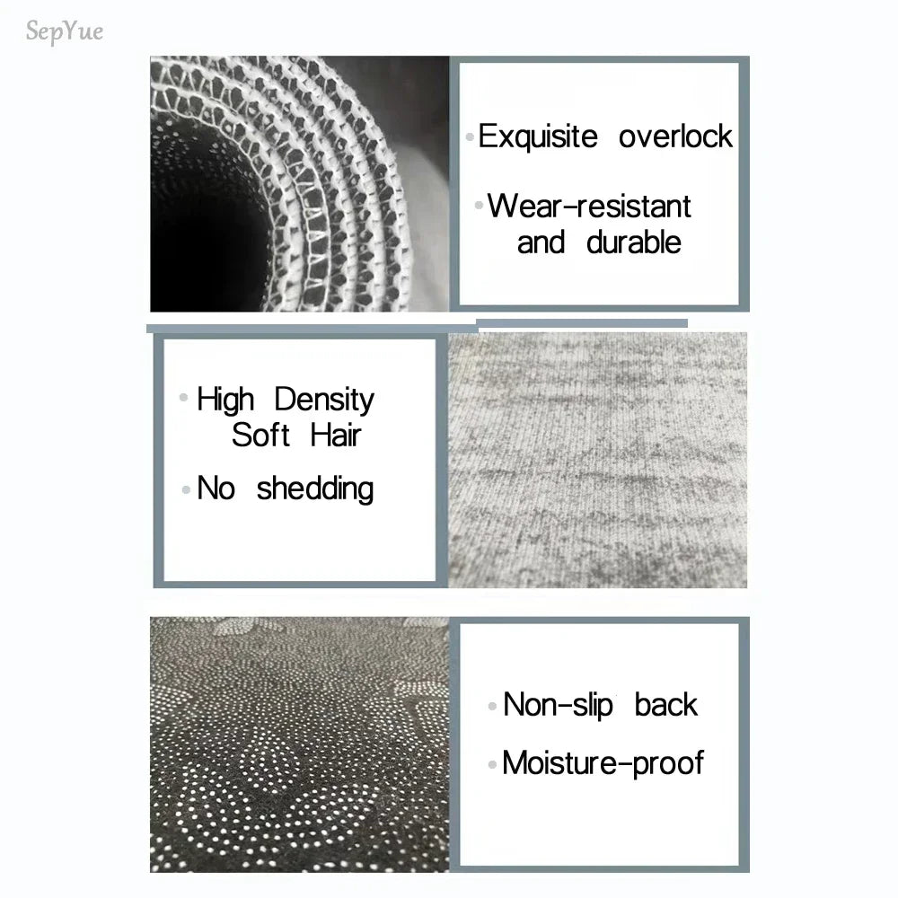 Geometric Living Room Rug - Light Luxury Carpet, Dirt-Resistant & Easy to Clean