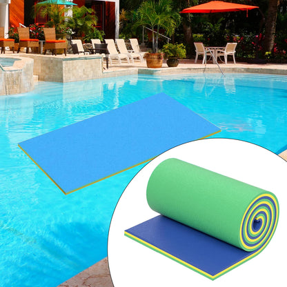 3-Layer Floating Water Mat - Large Pool Lounge Raft for Lake, Beach, & Parties