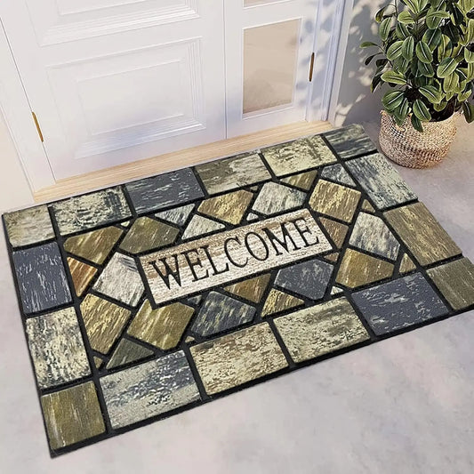 Heavy-Duty PVC Scraper Mat - Anti-Slip Dirt Trapper for Entrance & Mudroom