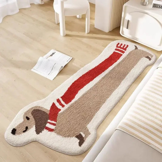 Luxury Plush Runner Rug for Girls Room - Long Faux Cashmere Bedside Carpet